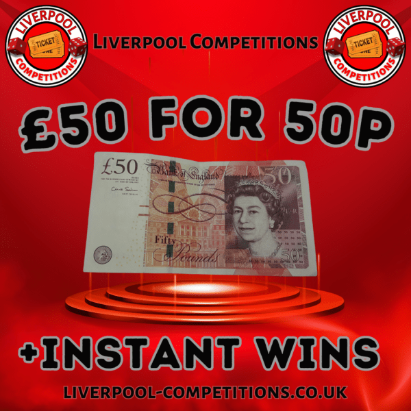 WIN £50 CASH FOR 50P! + INSTANT WINS!!!